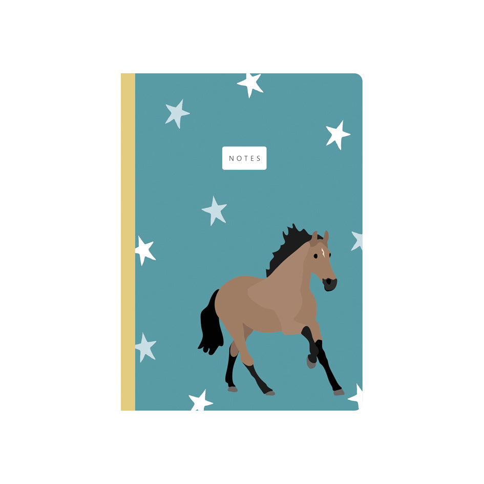 A6 Notebook with horse and star pattern