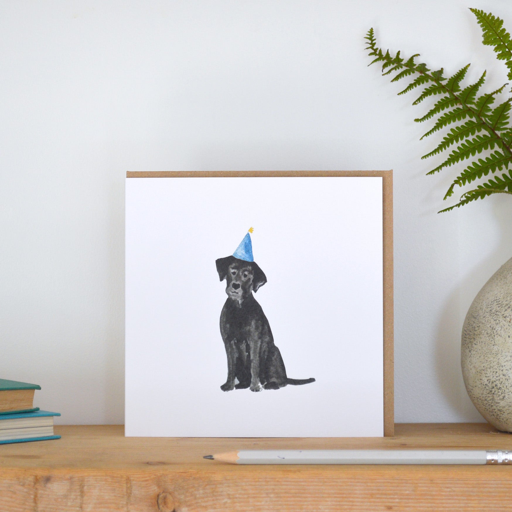Black Labrador Card
