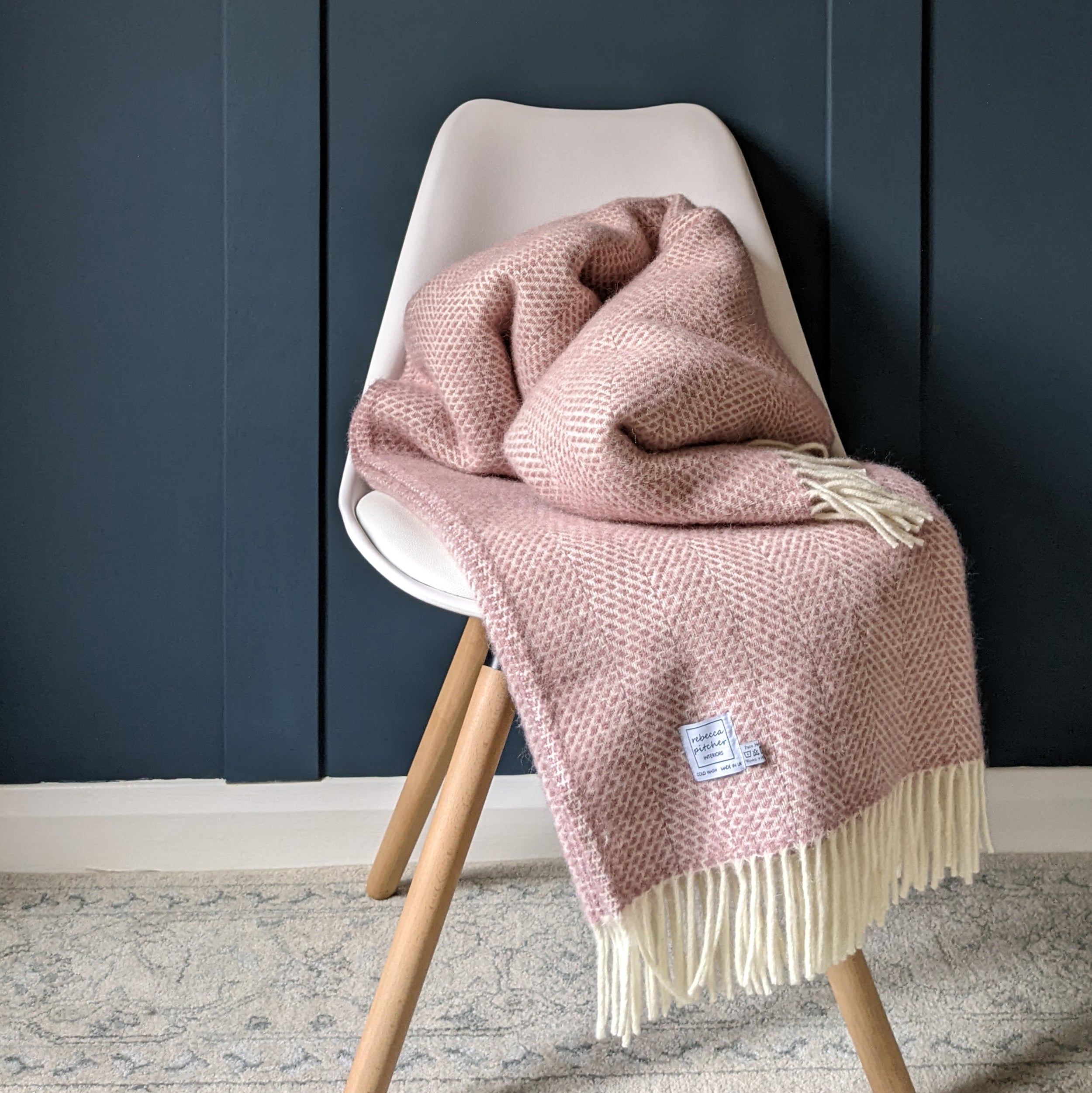 Dusky Pink Wool Blanket