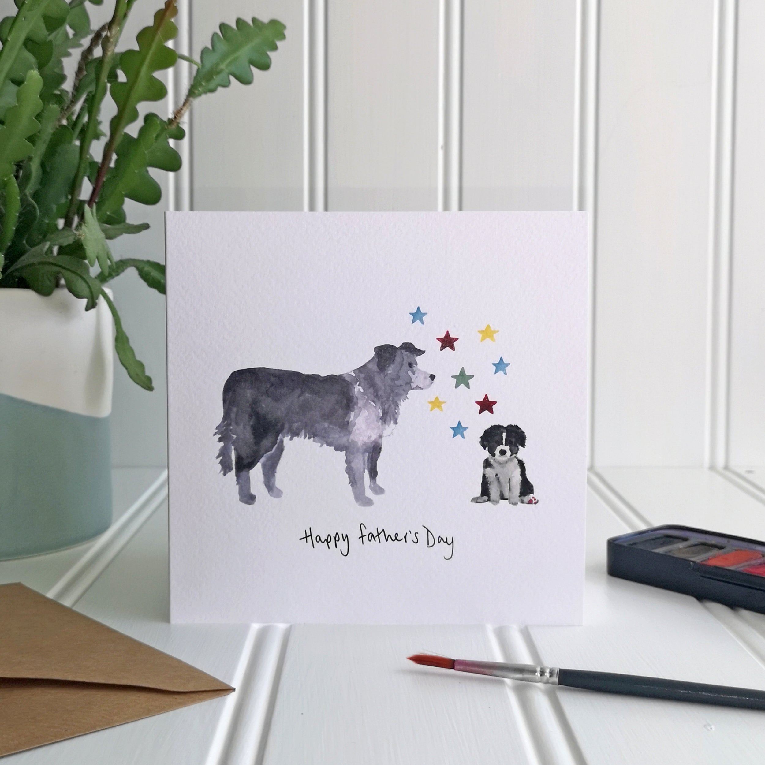 Fathers Day Collie Card