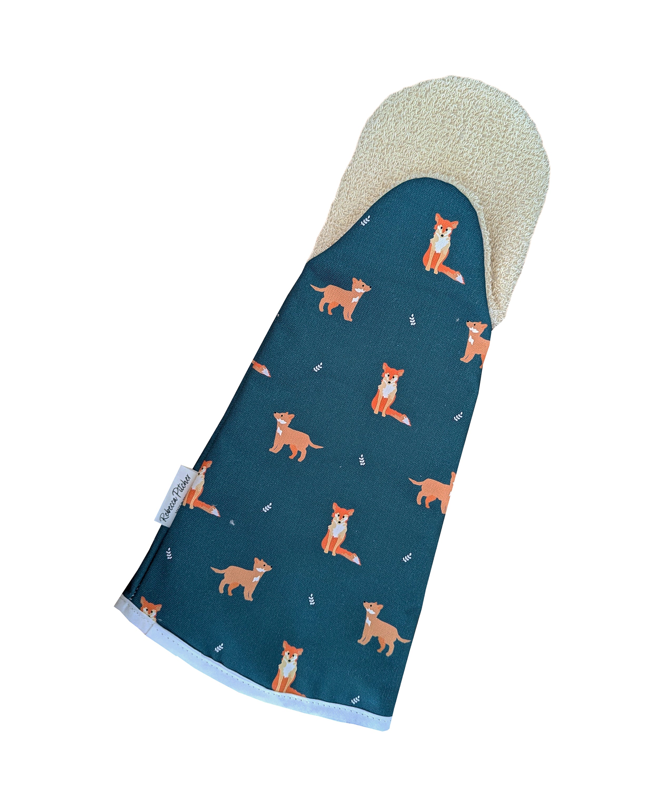 Green Fox design oven gauntlet