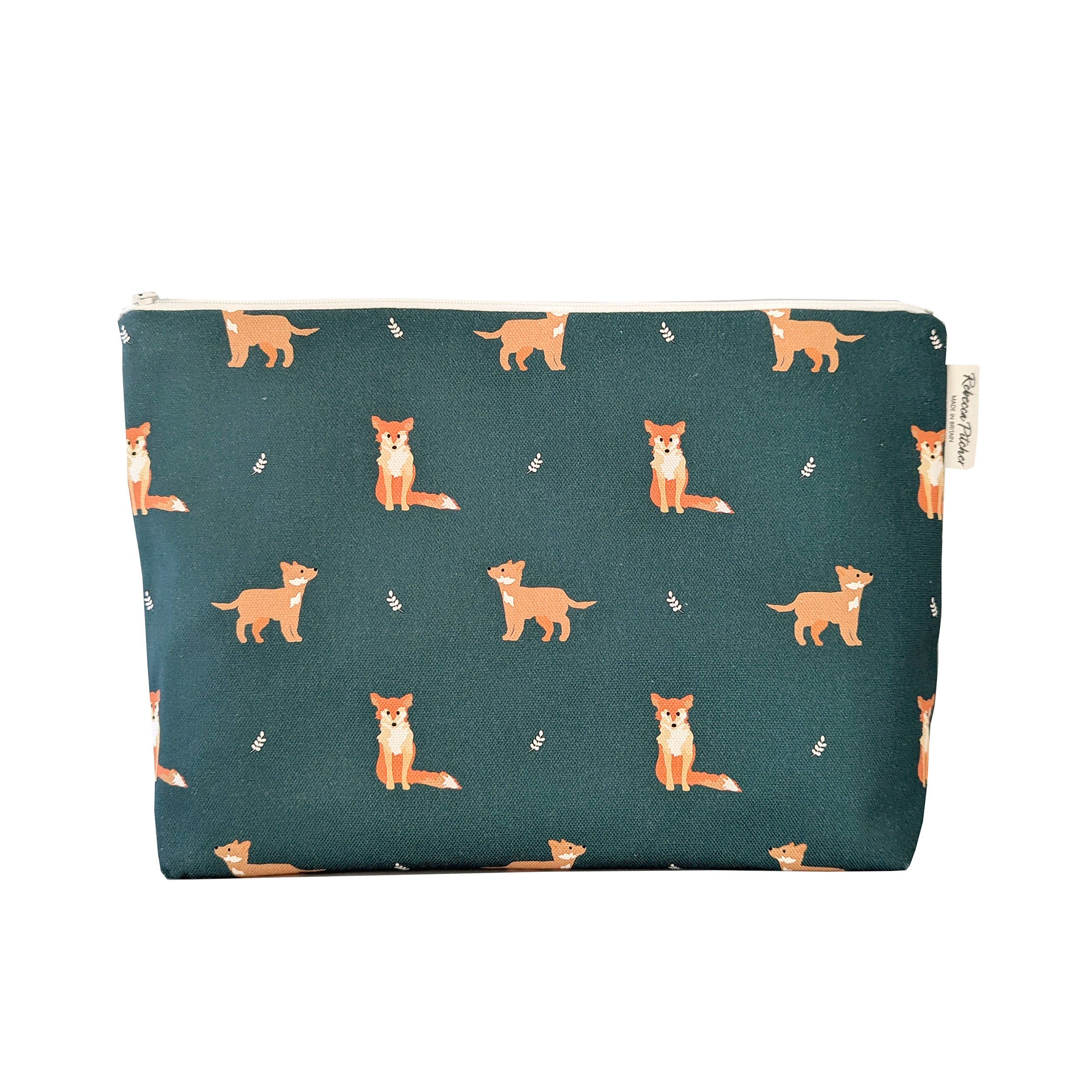 Dark Green Fox Washbag