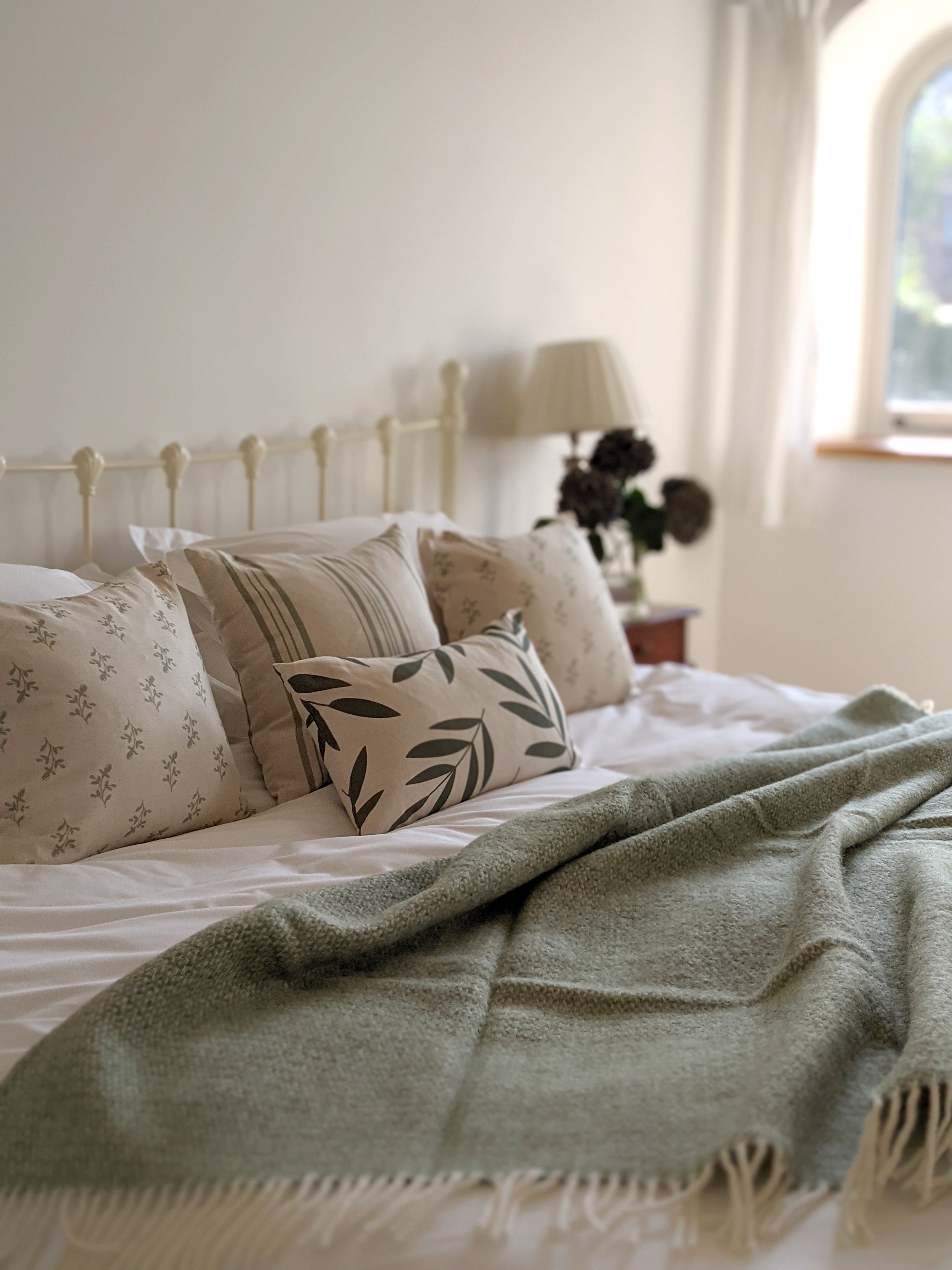 Green & Grey Wool Blanket