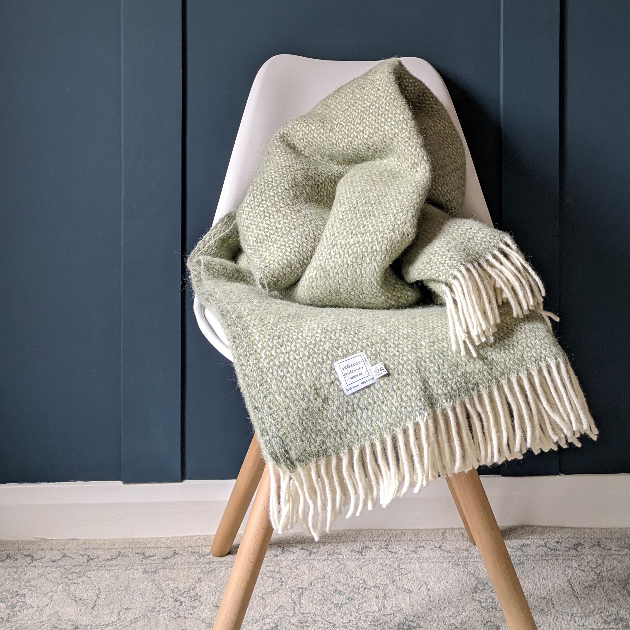 Green & Grey Wool Blanket