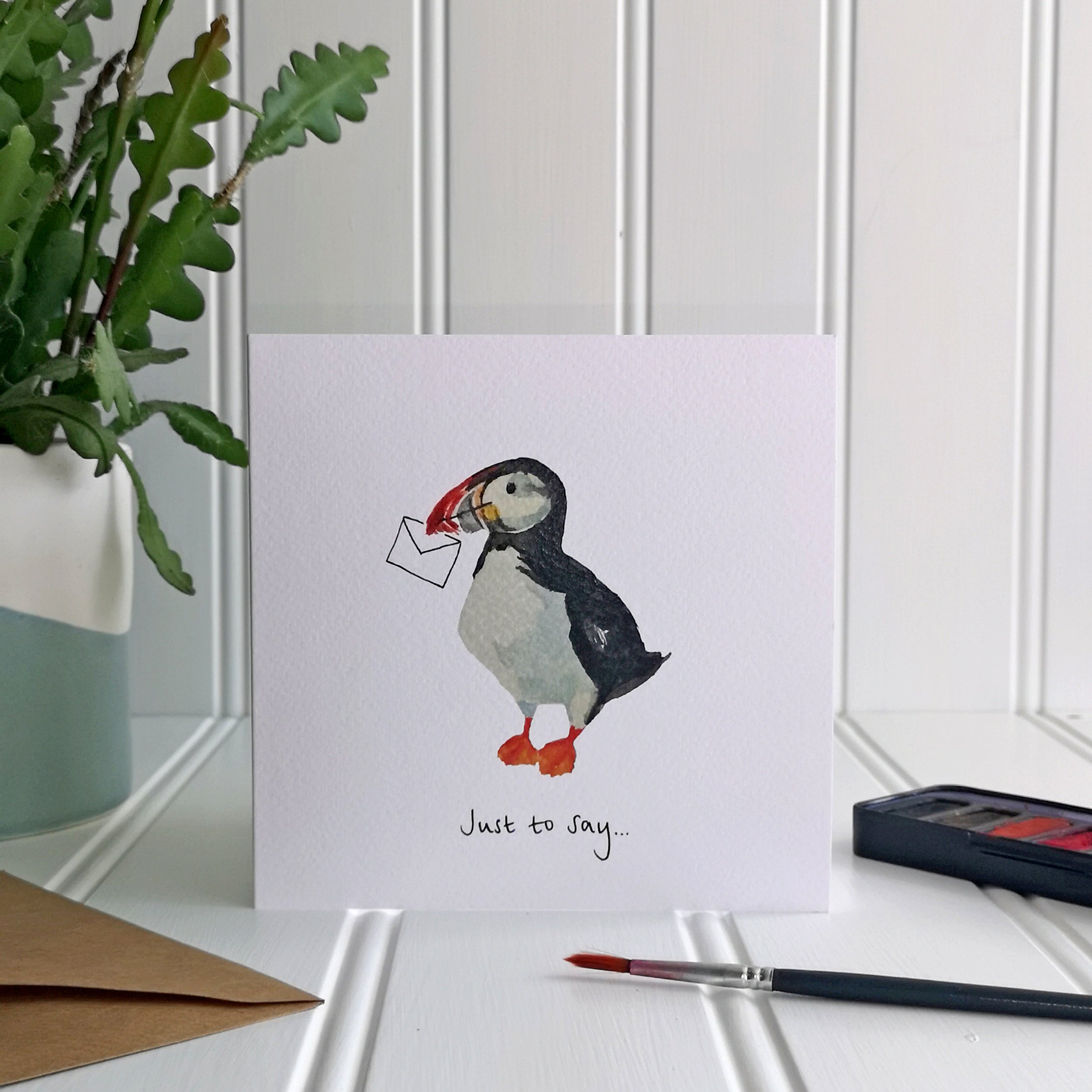 Puffin Just to Say Card