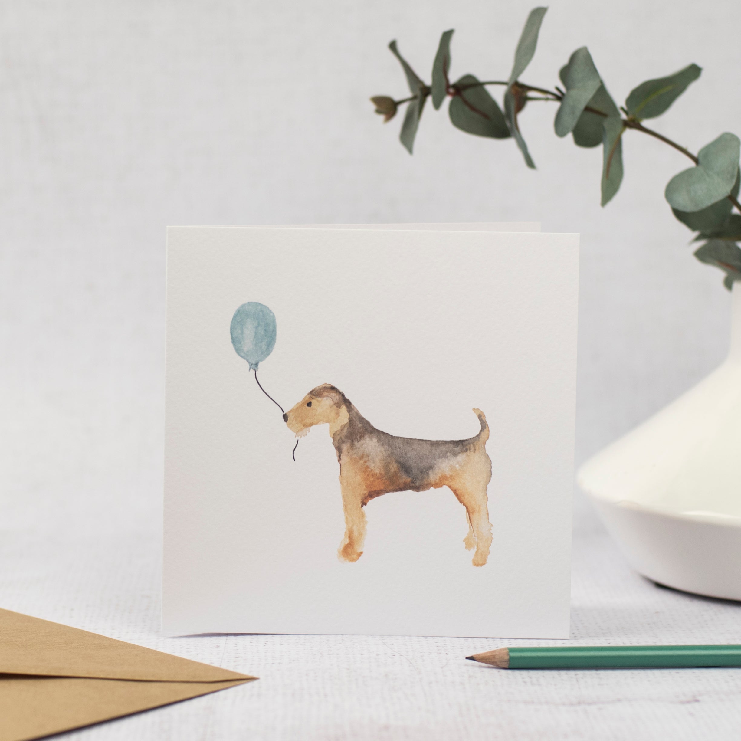 Airedale Dog Card