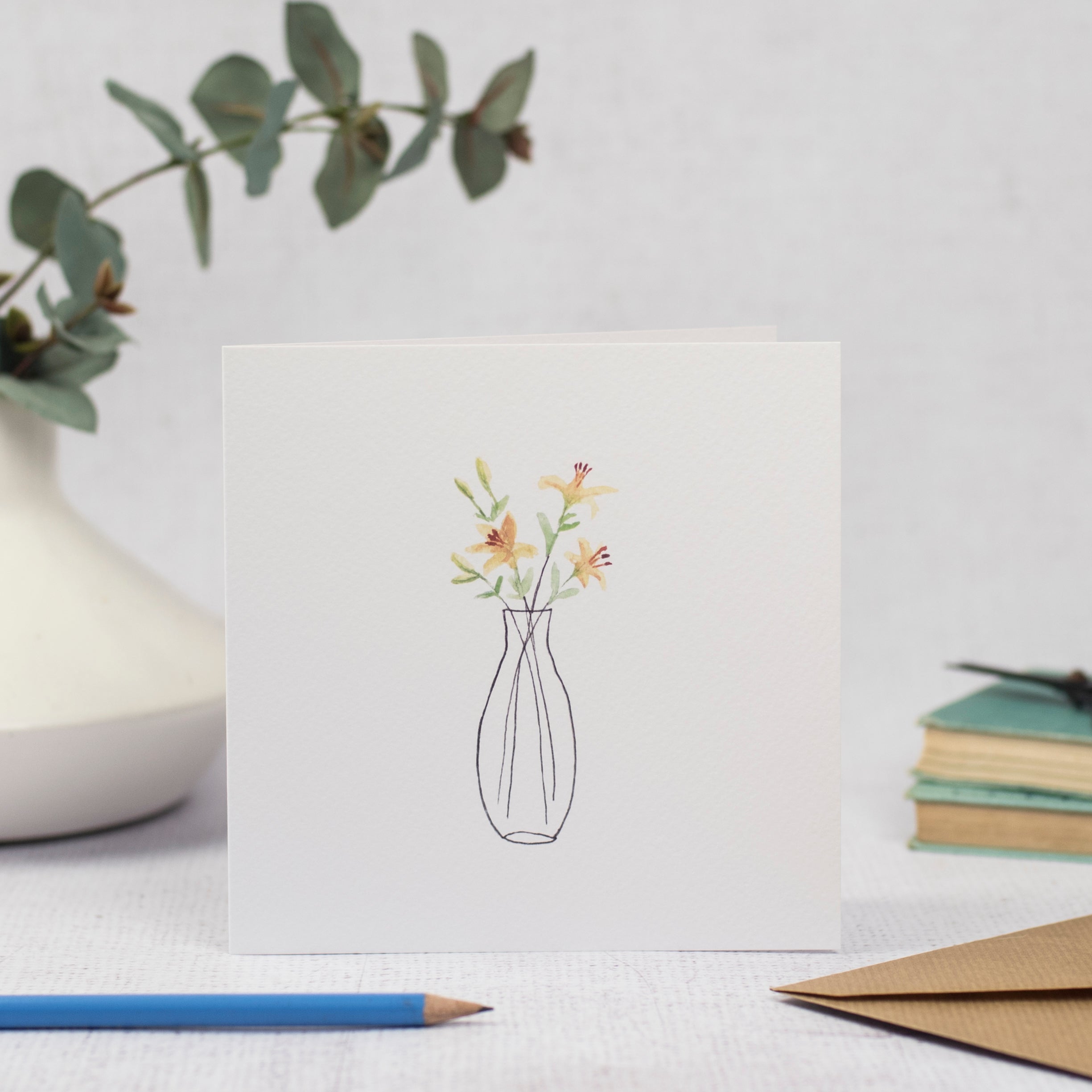 yellow lillies card