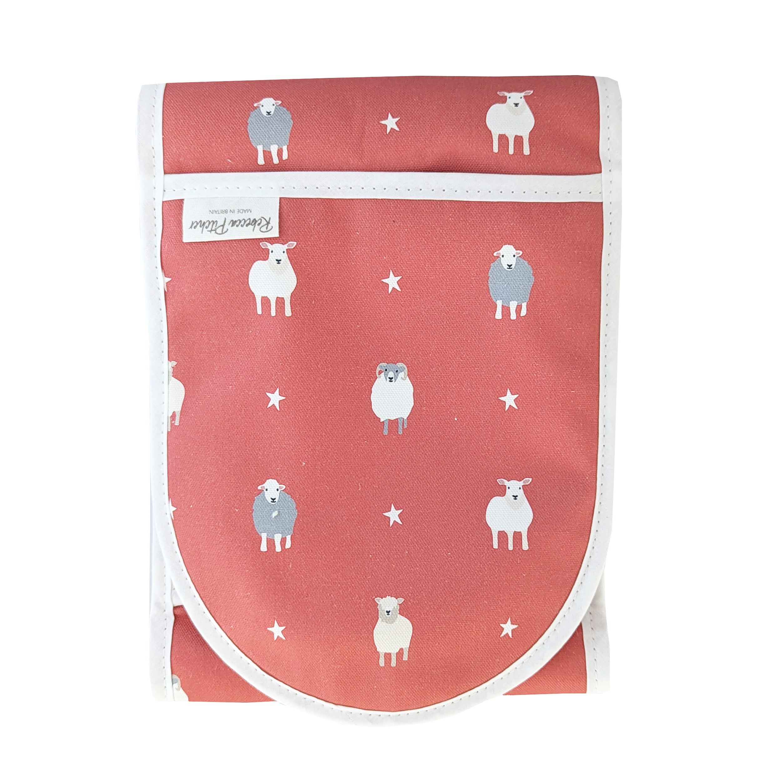 Red sheep design double ovengloves