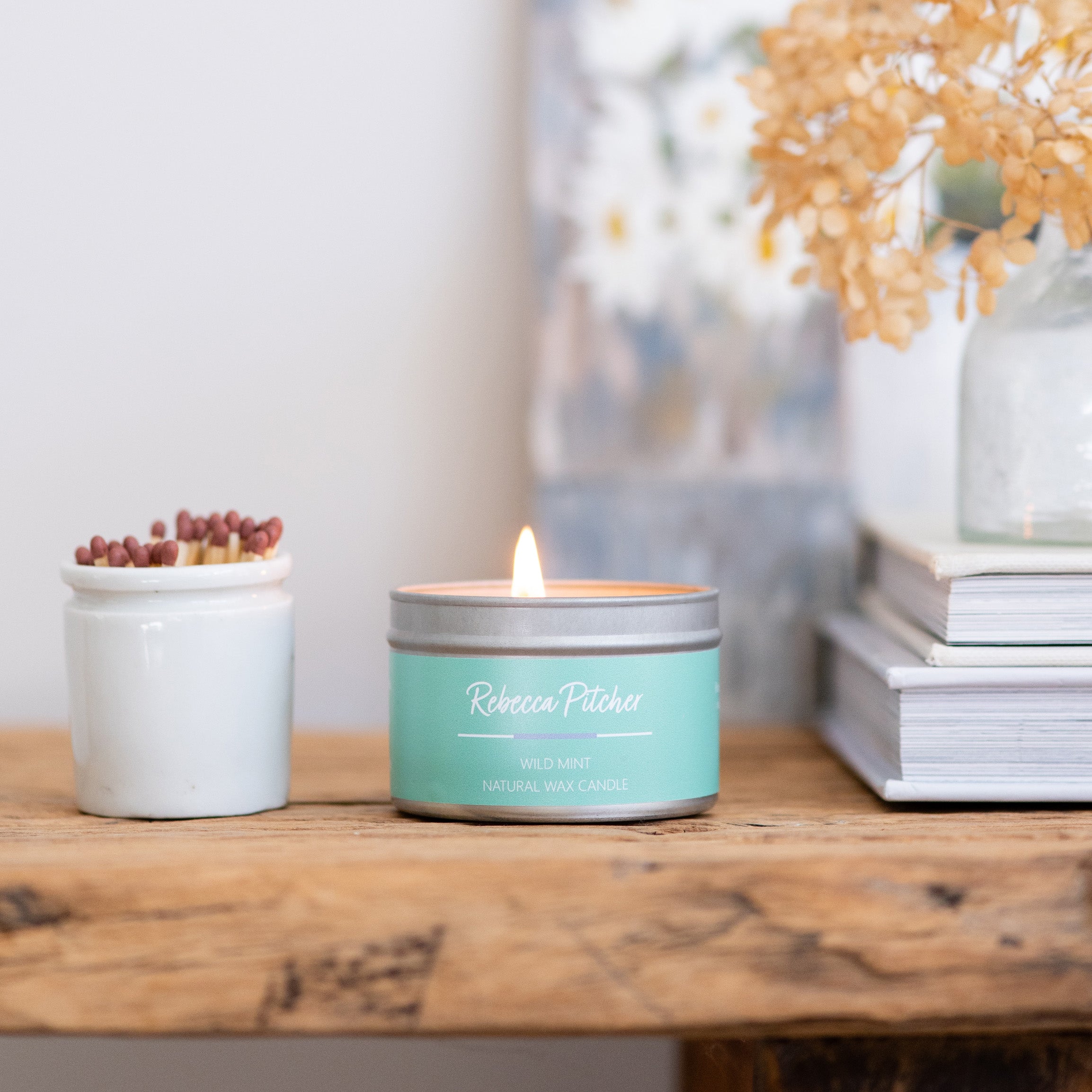 Wild Mint Tin Candle by Rebecca Pitcher