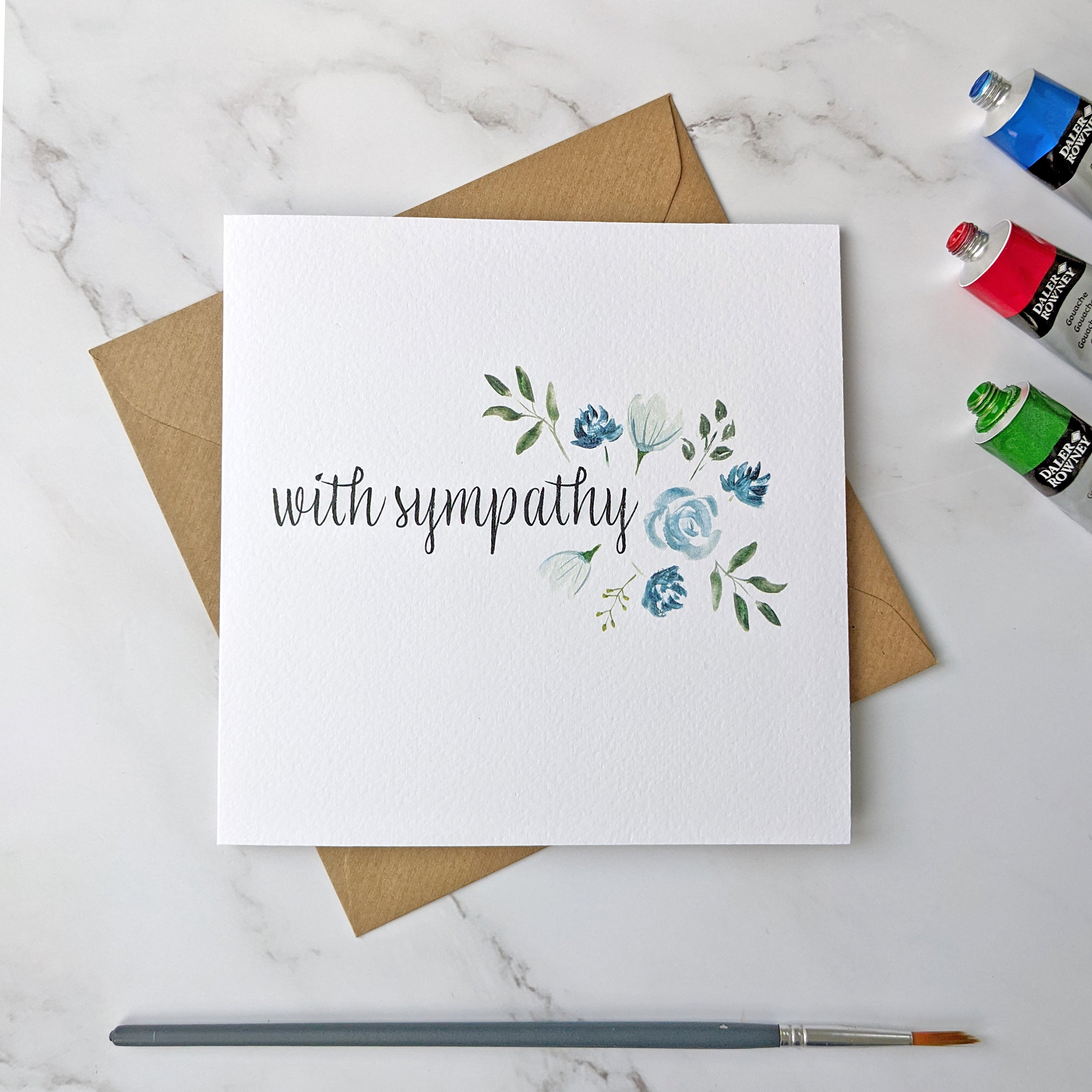 with sympathy card