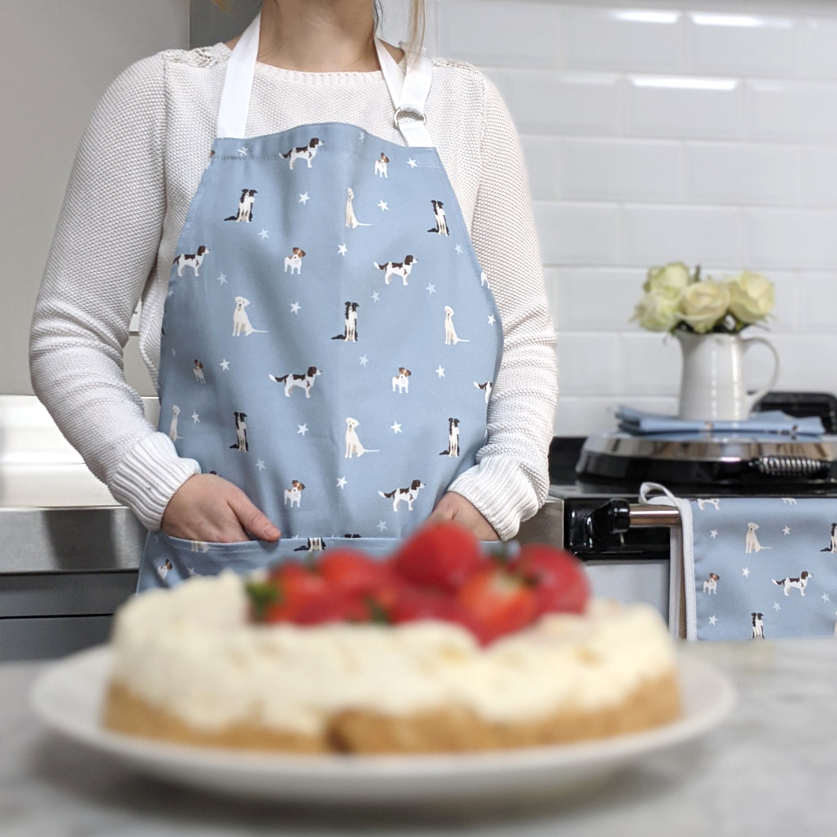 Dogs Adult Apron by Rebecca Pitcher