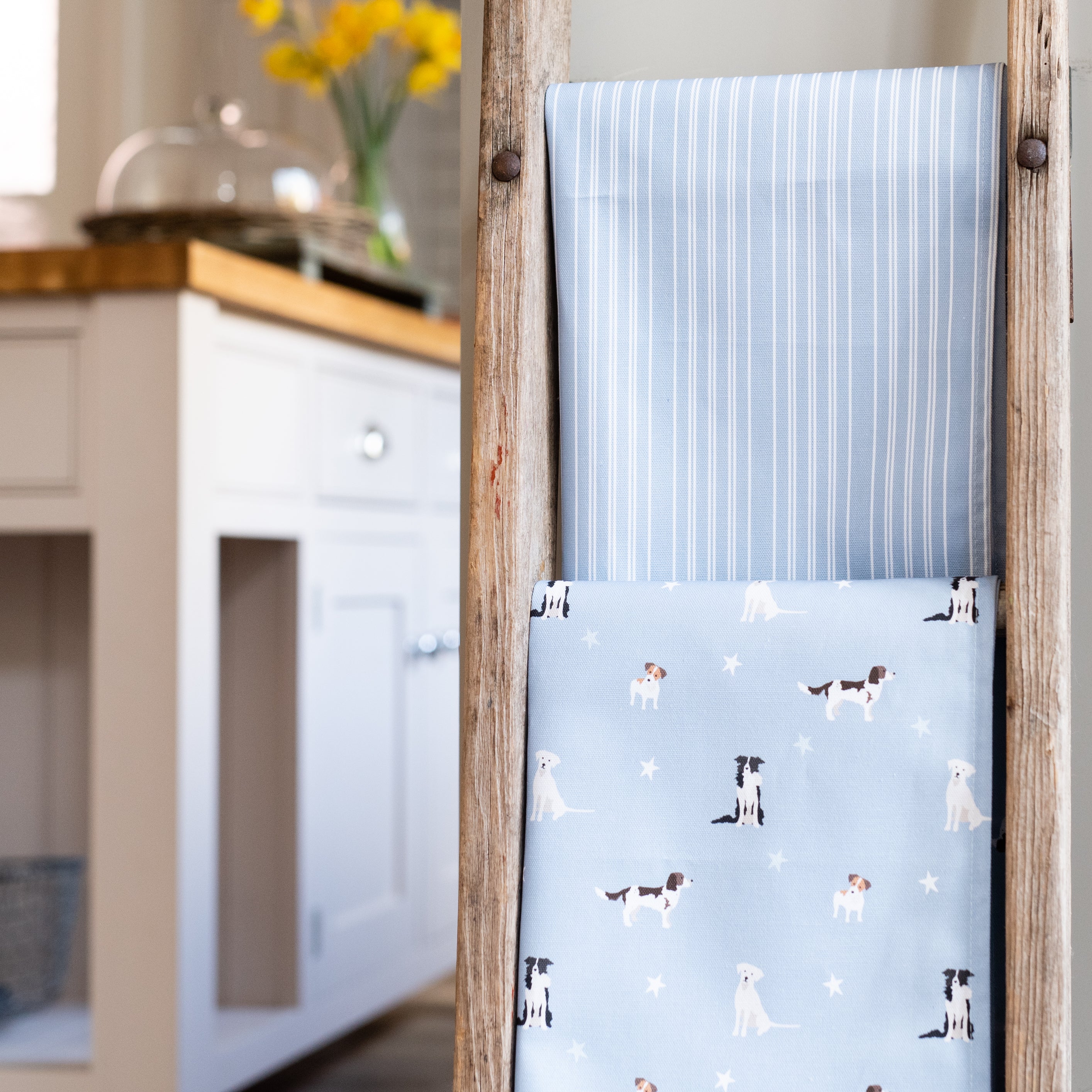 Dogs Tea Towel by Rebecca Pitcher