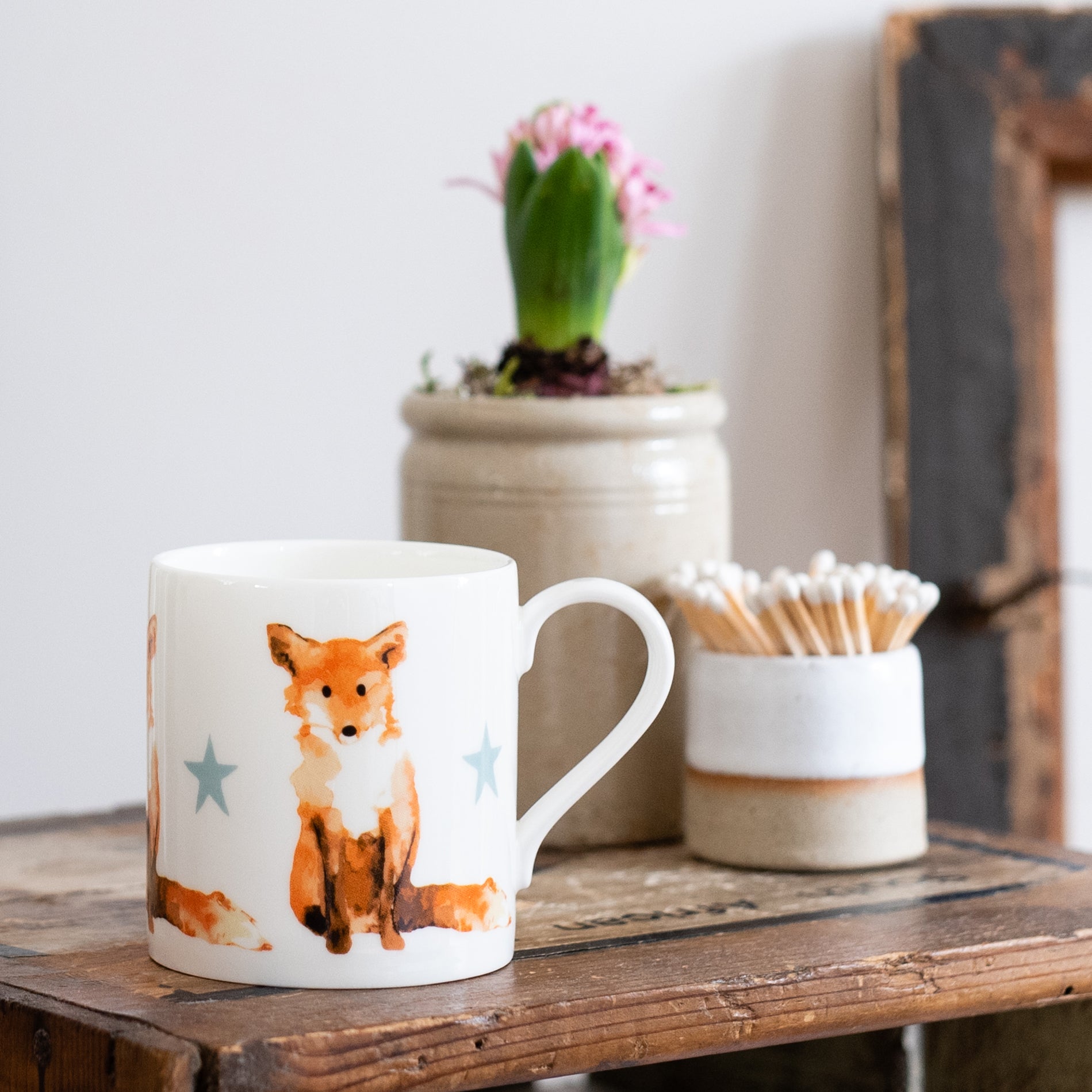 Fox Fine Bone China Mug by Rebecca Pitcher