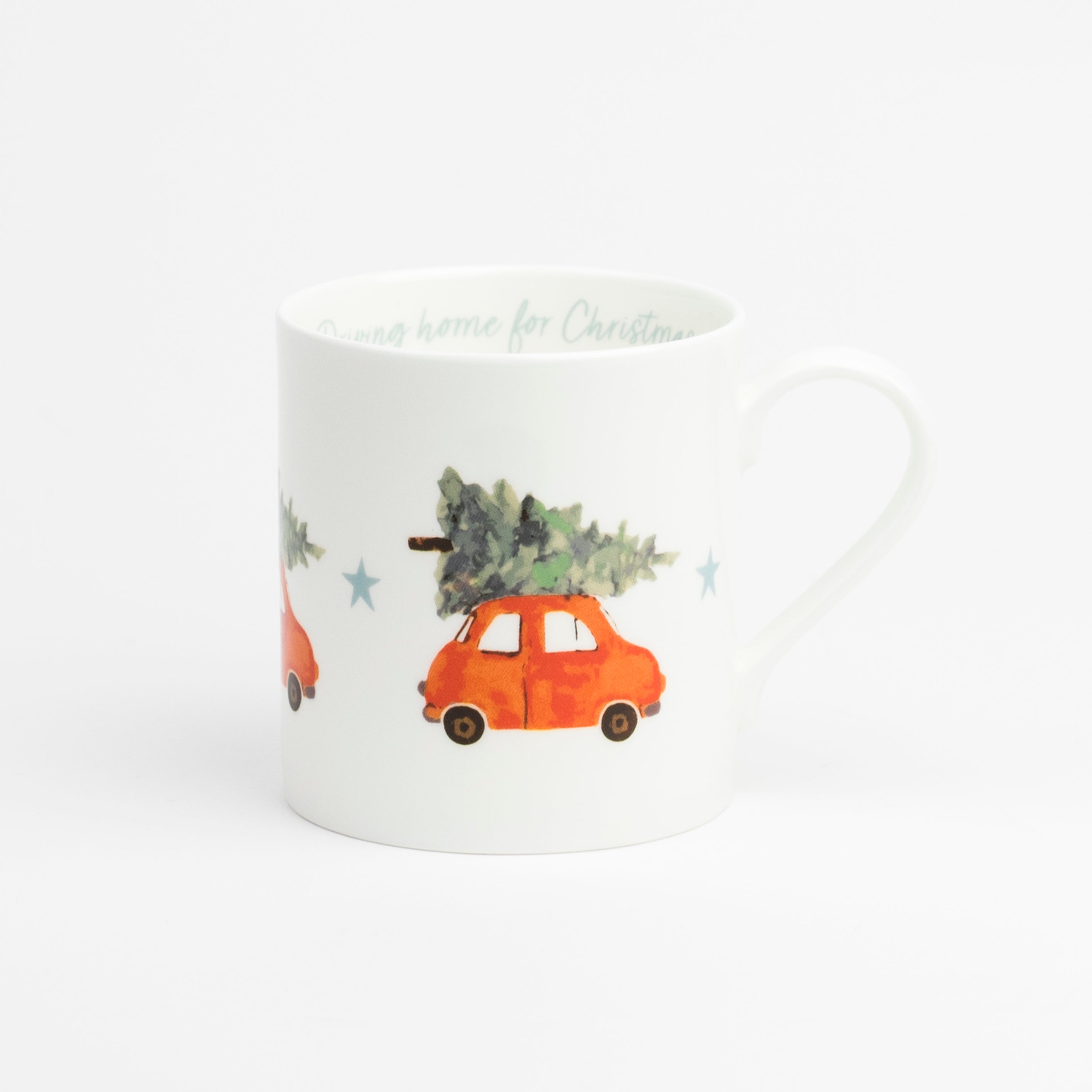 Driving Home for Christmas Car Fine Bone China Mug
