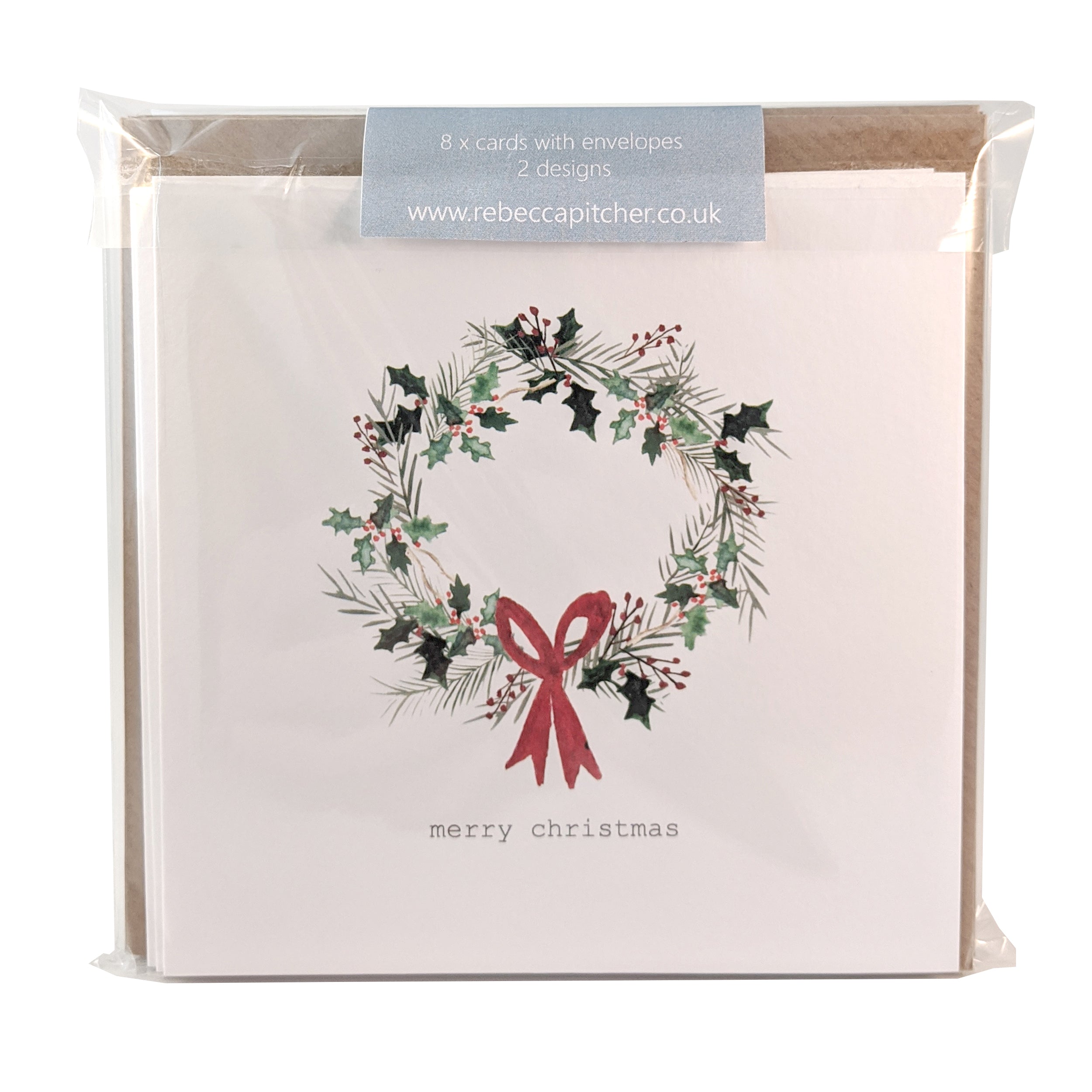 Christmas Card Pack - Goose & Wreath