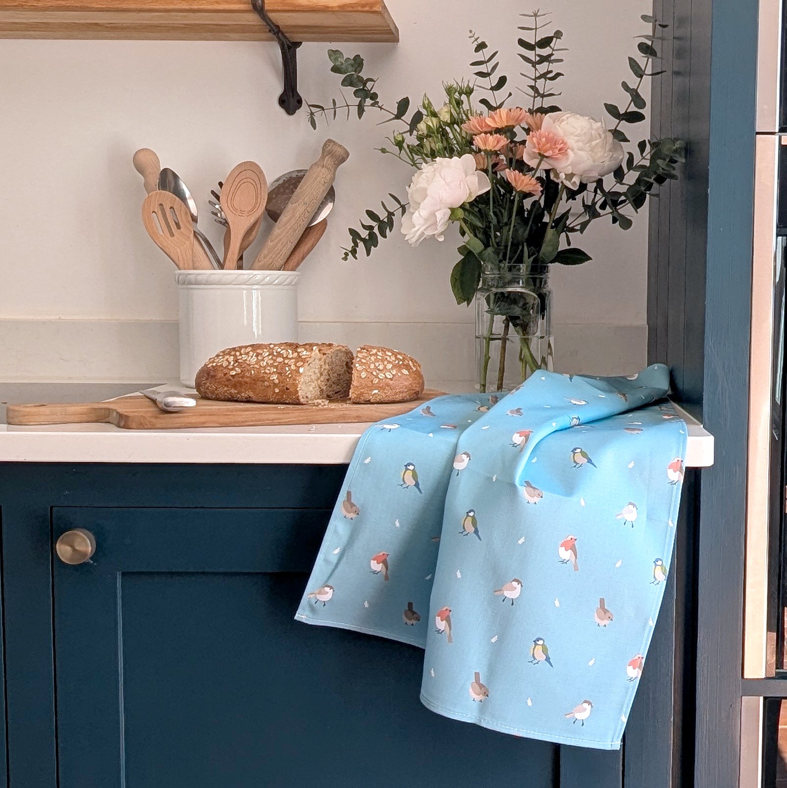 Garden Birds Tea Towel