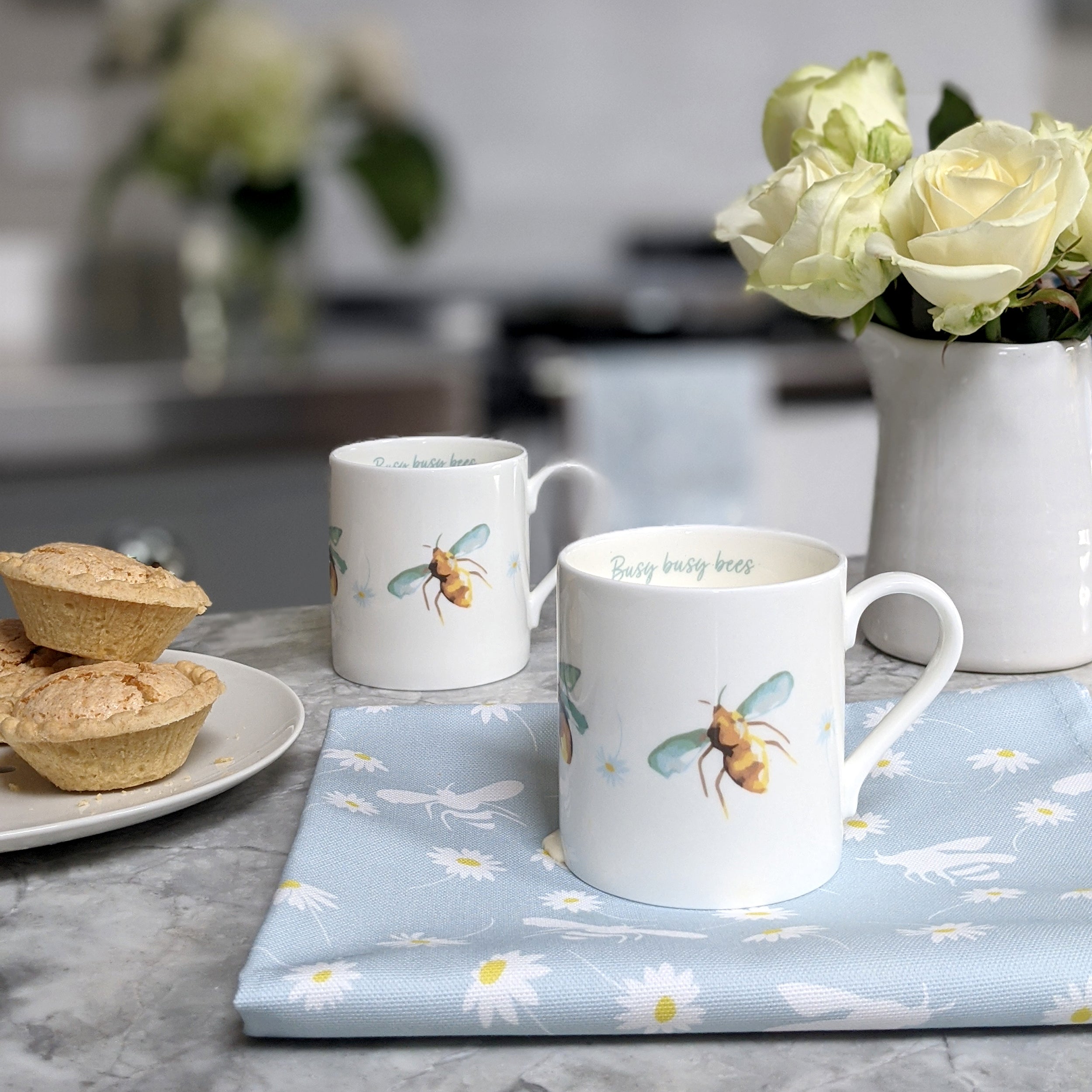 Busy Bee Fine Bone China Mugs