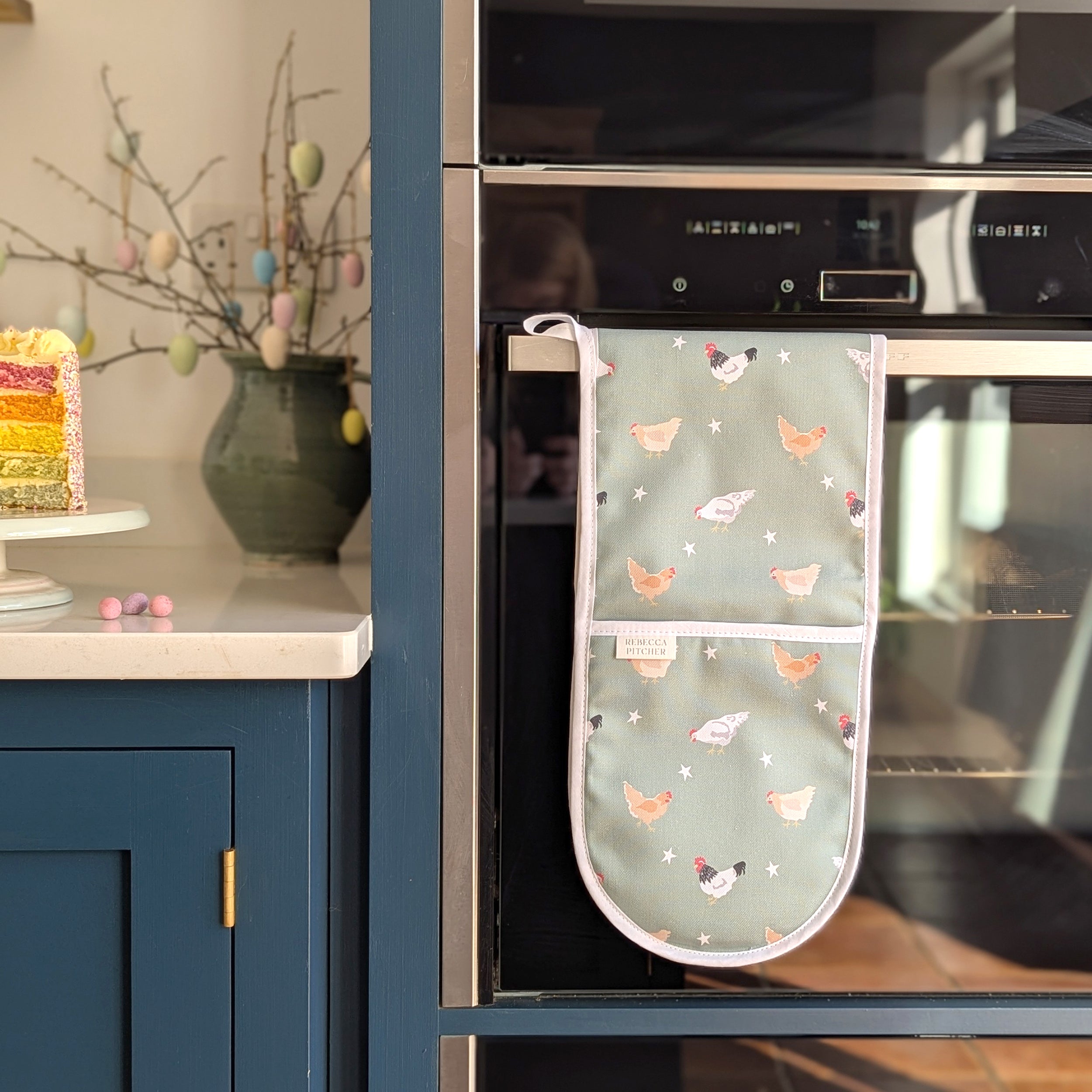 Green Chicken Oven Gloves