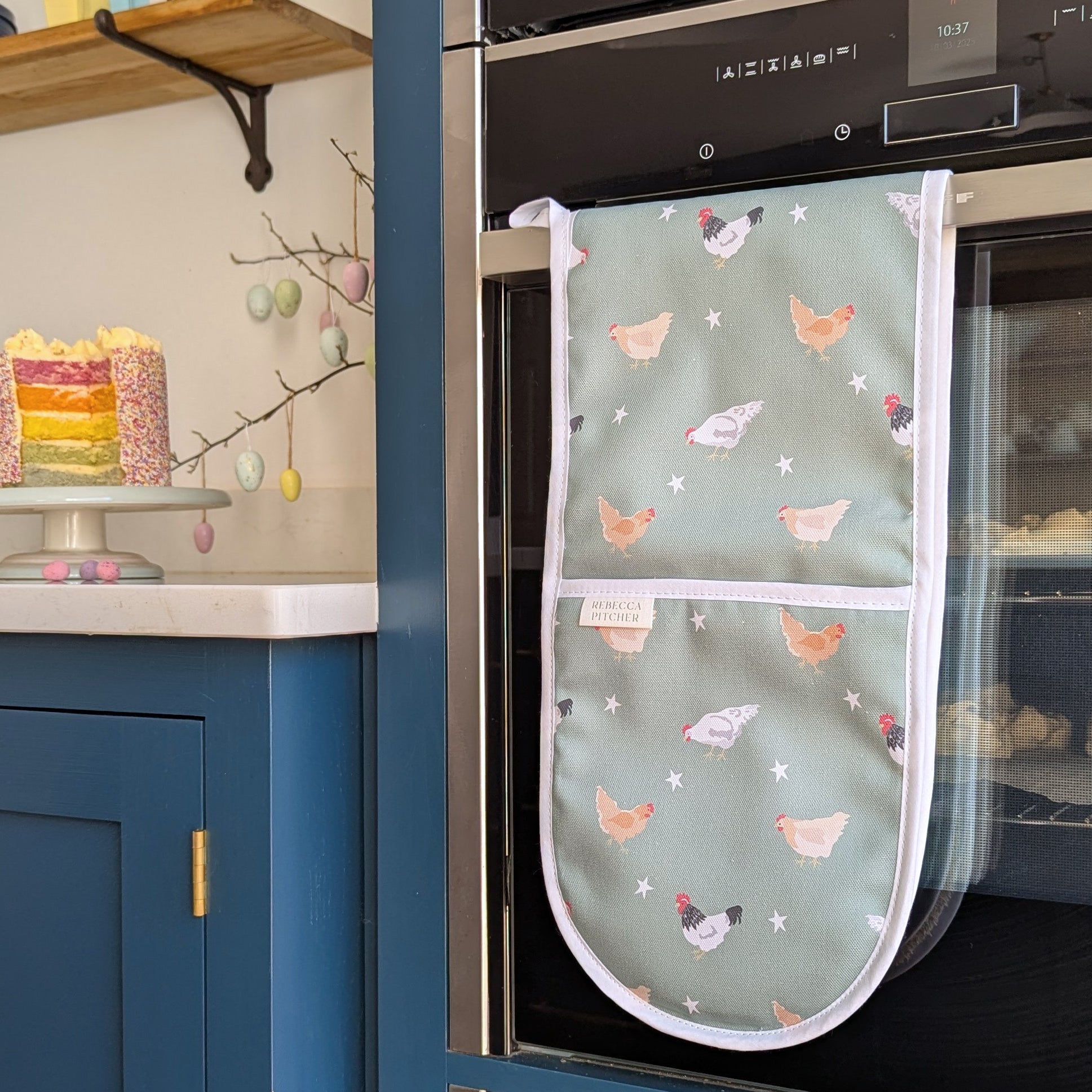 Green Chicken Oven Gloves