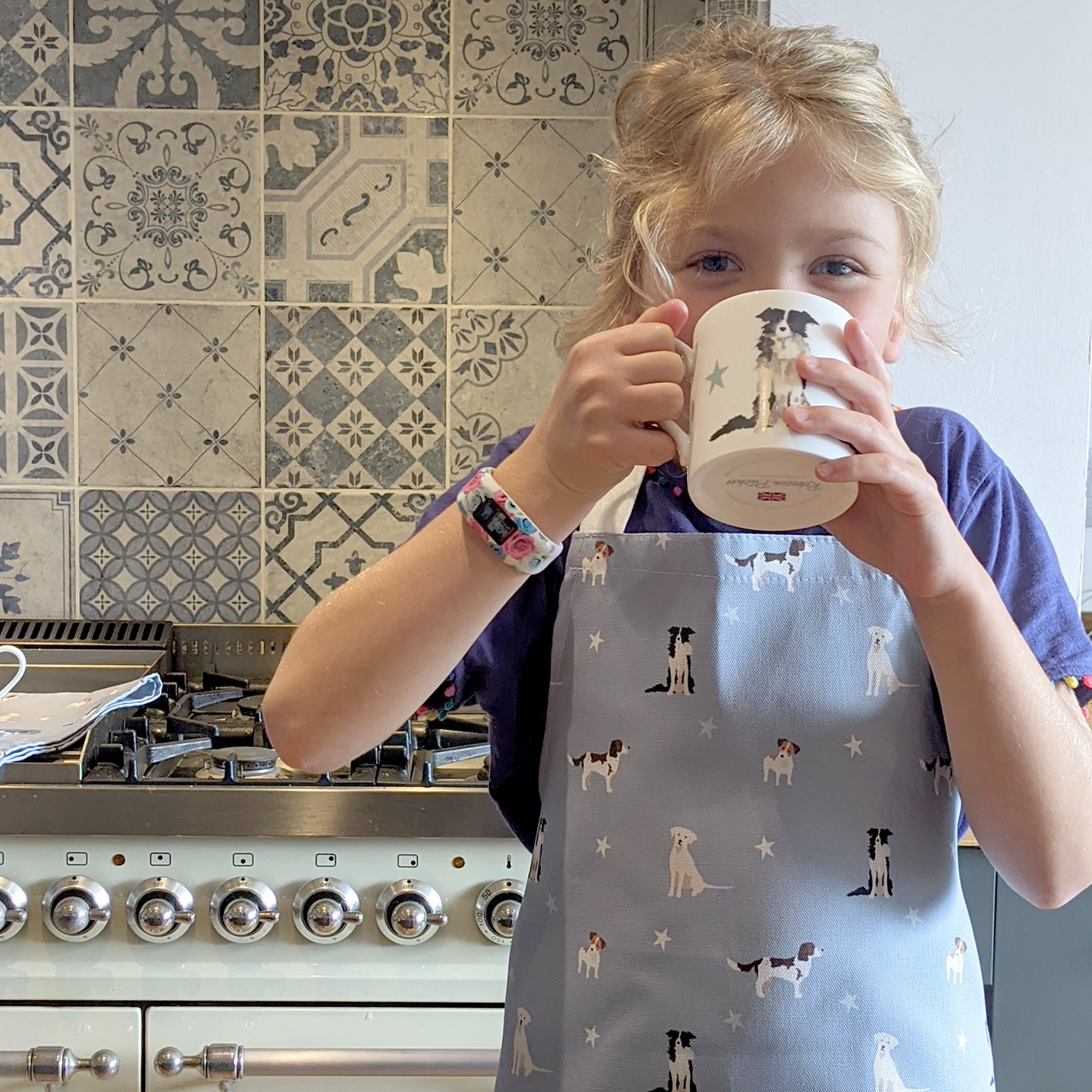 Blue Dogs Kids Apron
