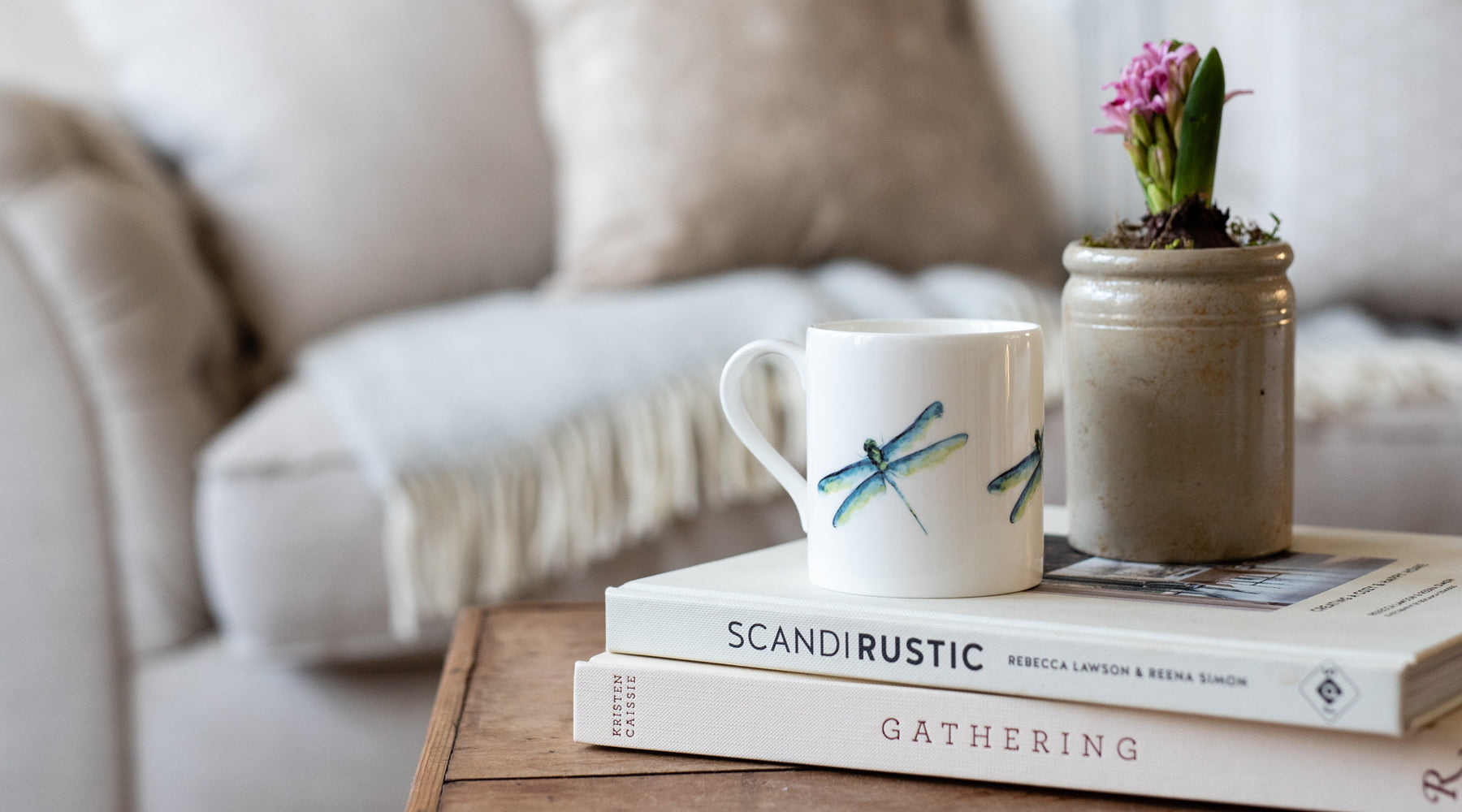 Dragonfly Fine Bone China Mug by Rebecca Pitcher