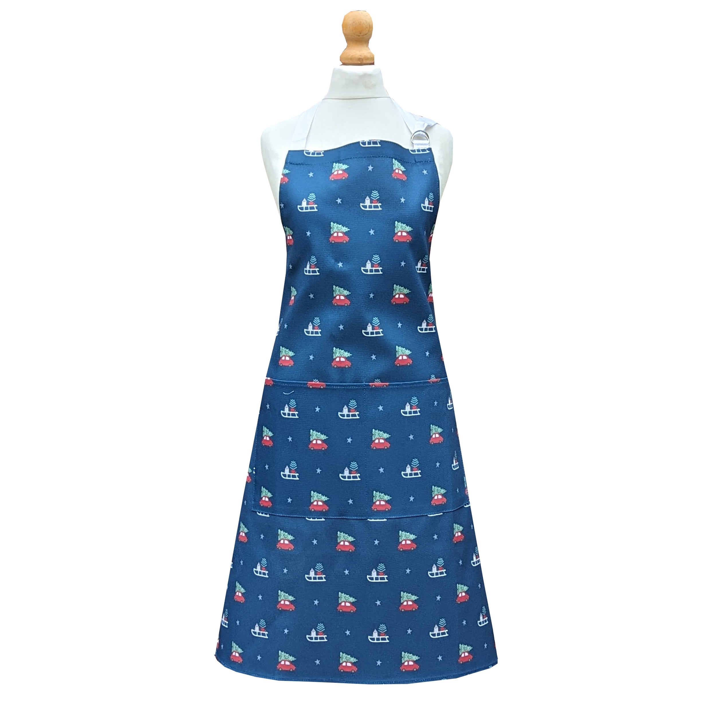 Navy Christmas Apron