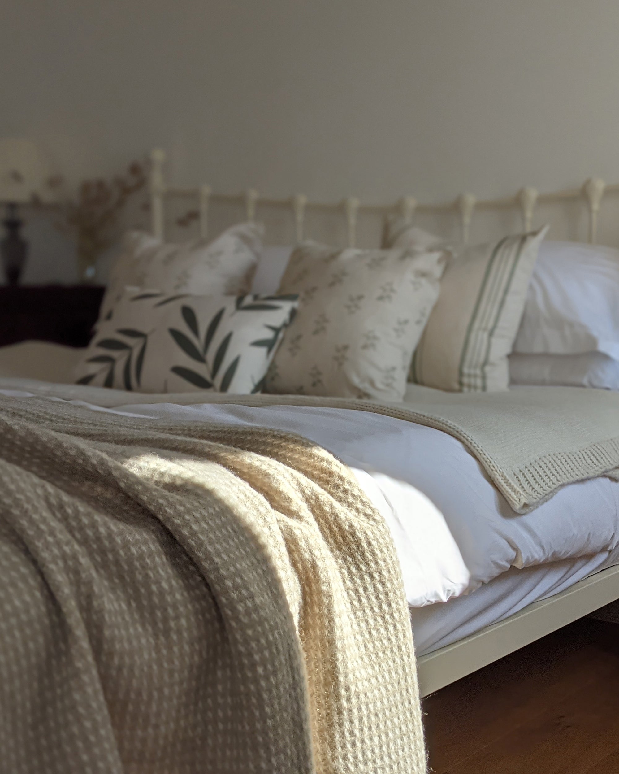 Extra Large Oatmeal Wool Blanket