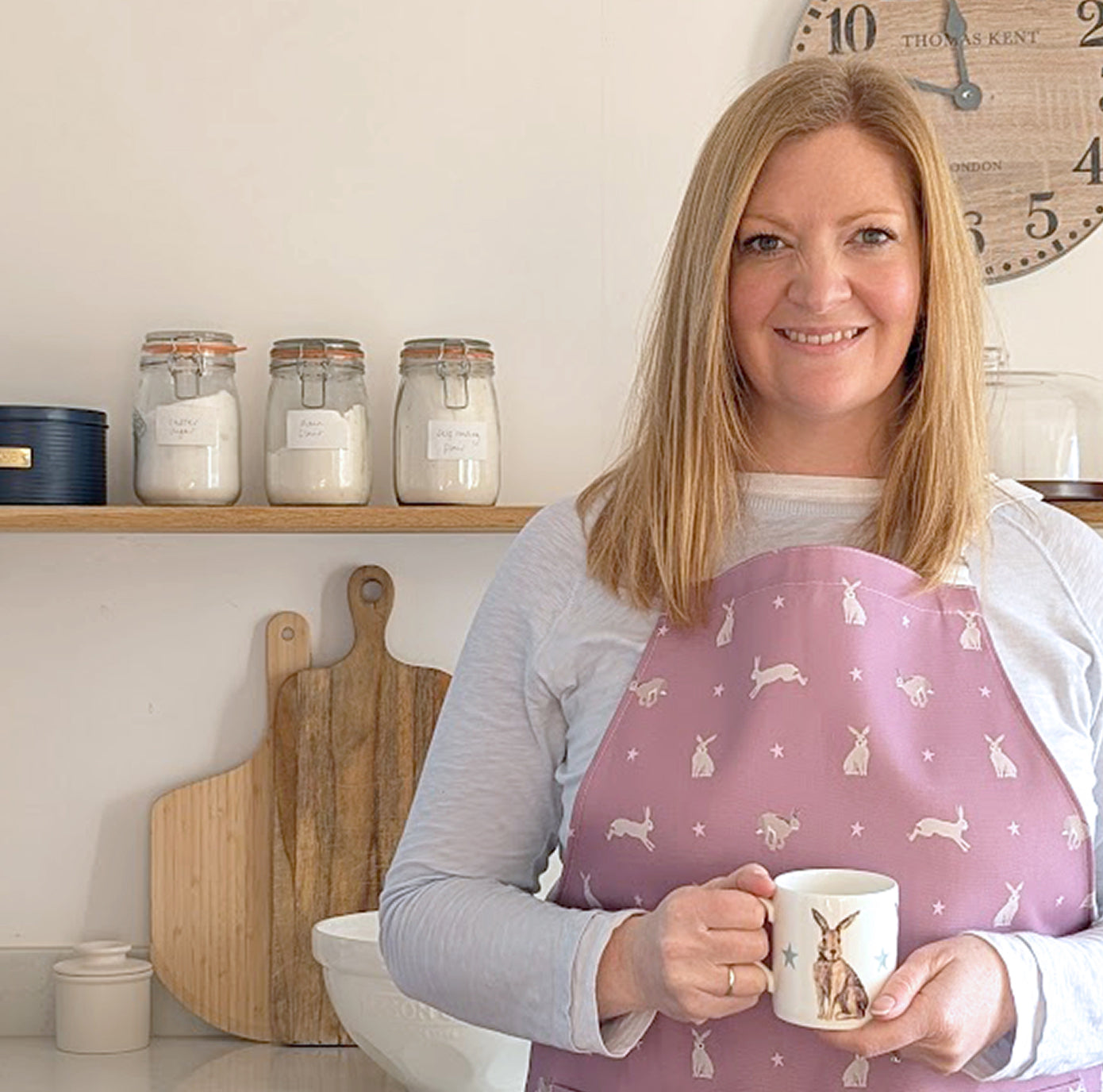 Rebecca Pitcher Pink Hare Design Kitchen Apron