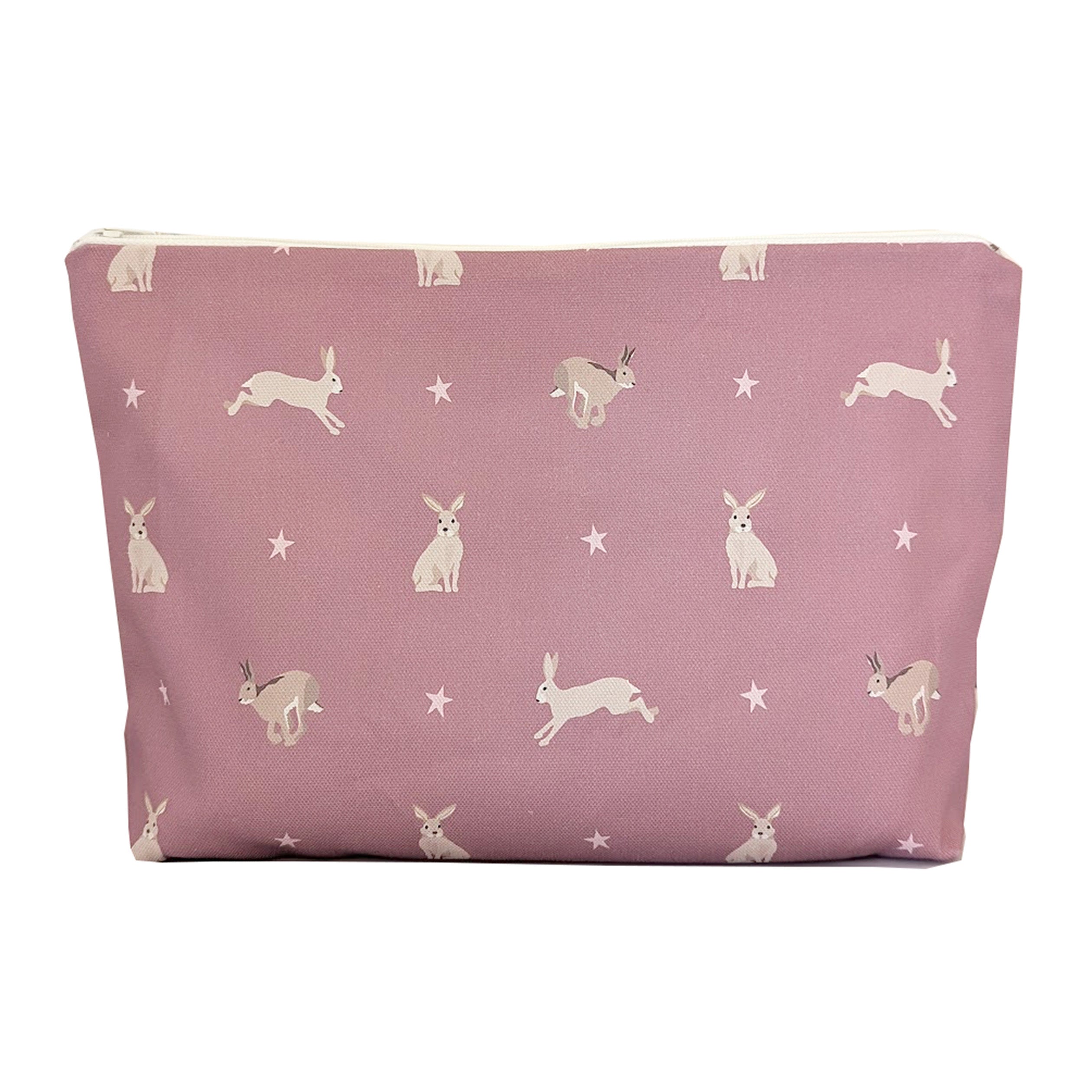 Pink hare design washbag