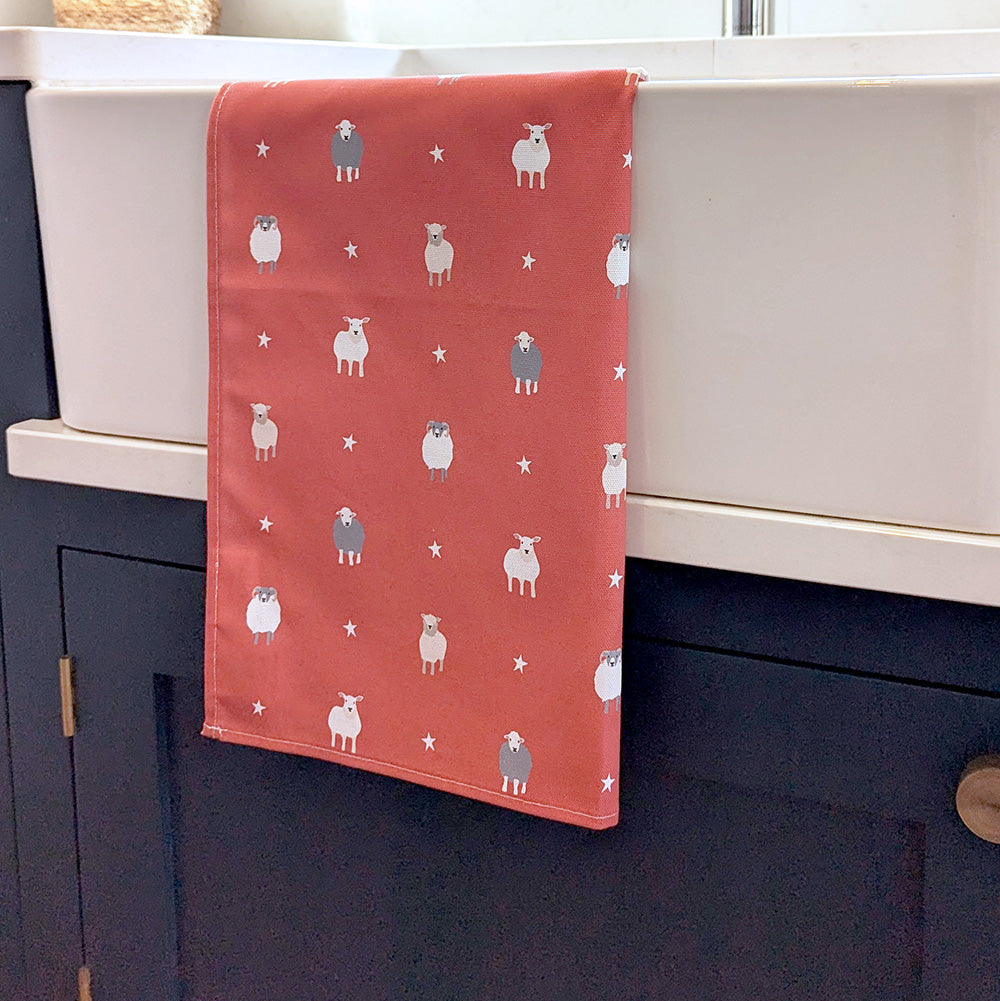 Red Sheep Tea Towel