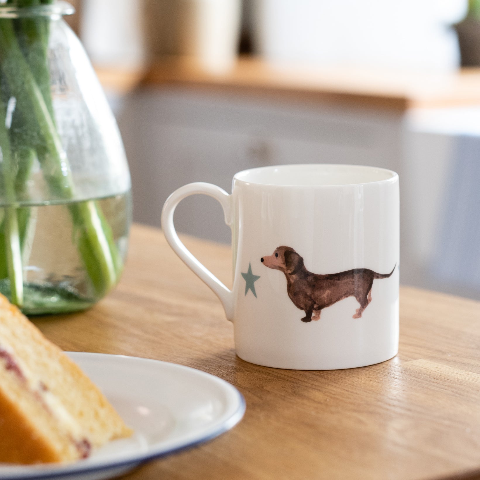 Dachshund Fine Bone China Mug by Rebecca Pitcher