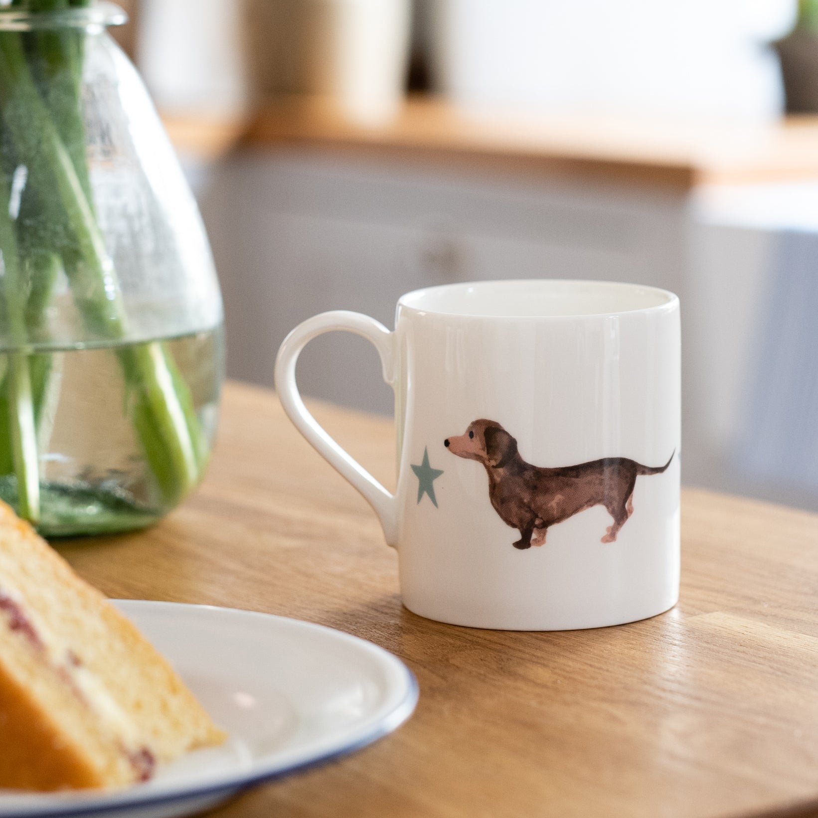 Dachshund Fine Bone China Mug by Rebecca Pitcher