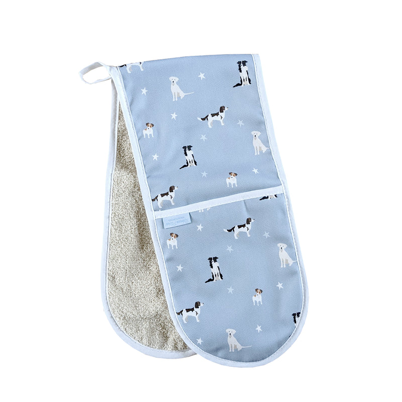 Dogs Double Oven Gloves by Rebecca Pitcher