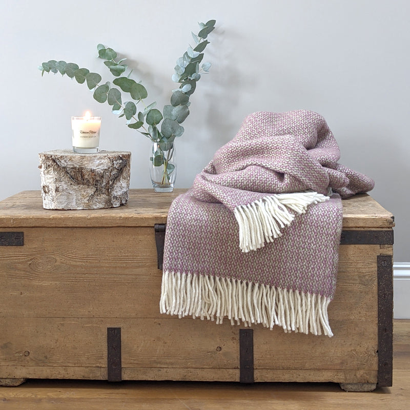 Heather Wool Throw by Rebecca Pitcher