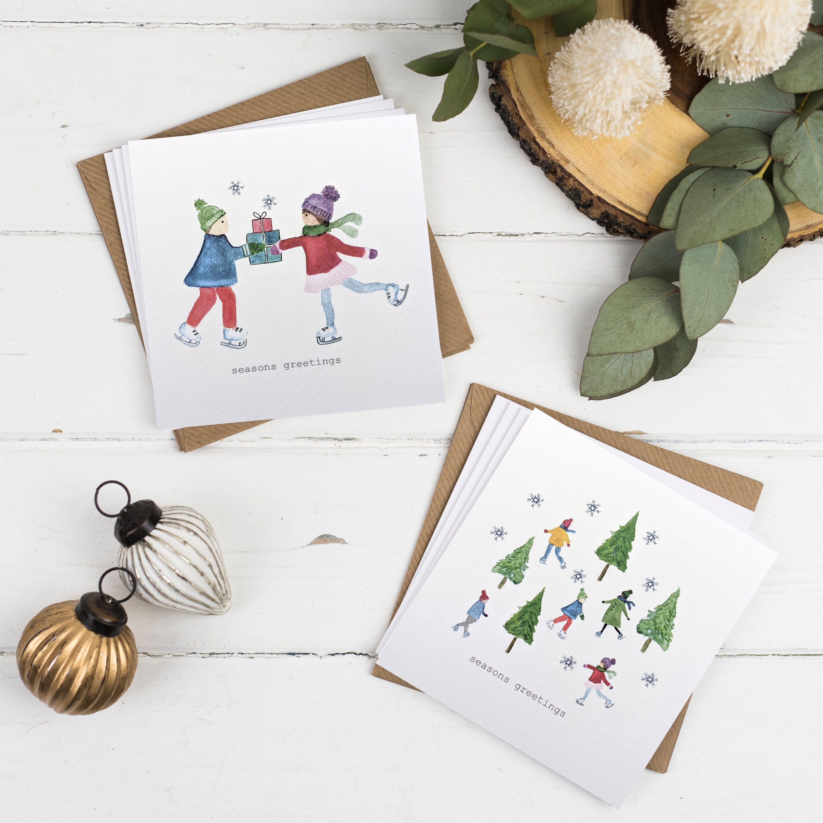Christmas Card Pack - Ice Skaters