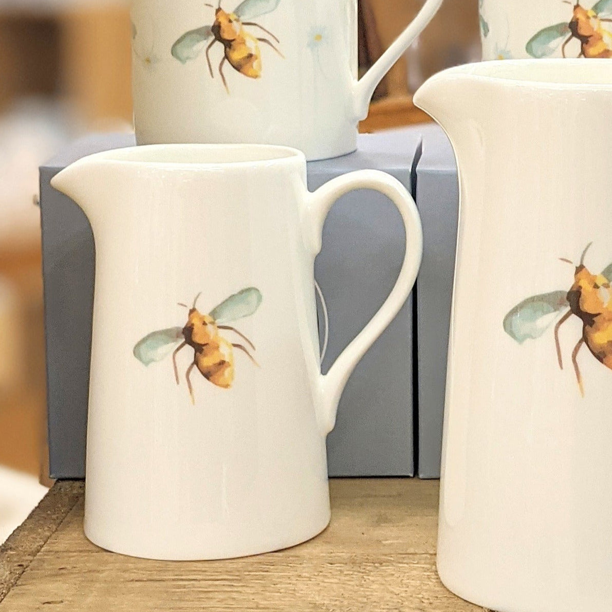 Bumblebee Fine Bone China Jug by Rebecca Pitcher