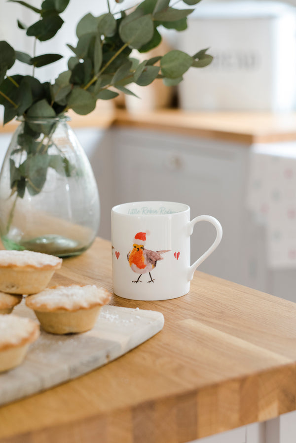 Christmas Robin Fine Bone China Mug