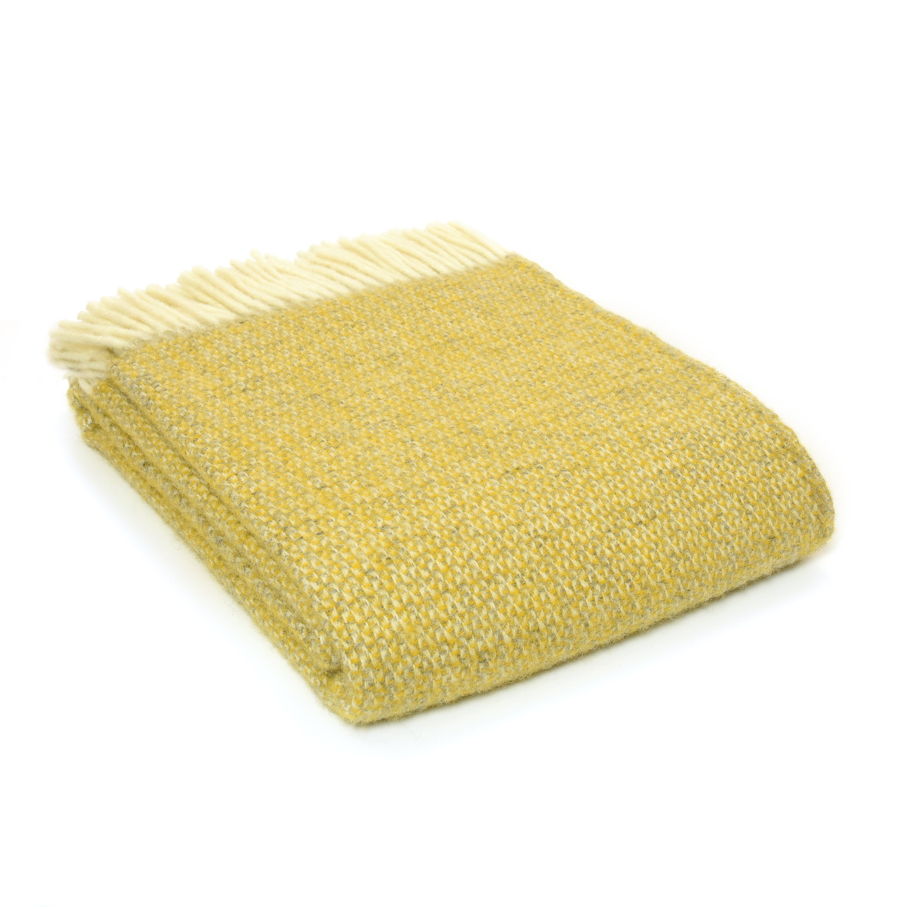Yellow & Grey Illusion Throw by Rebecca Pitcher